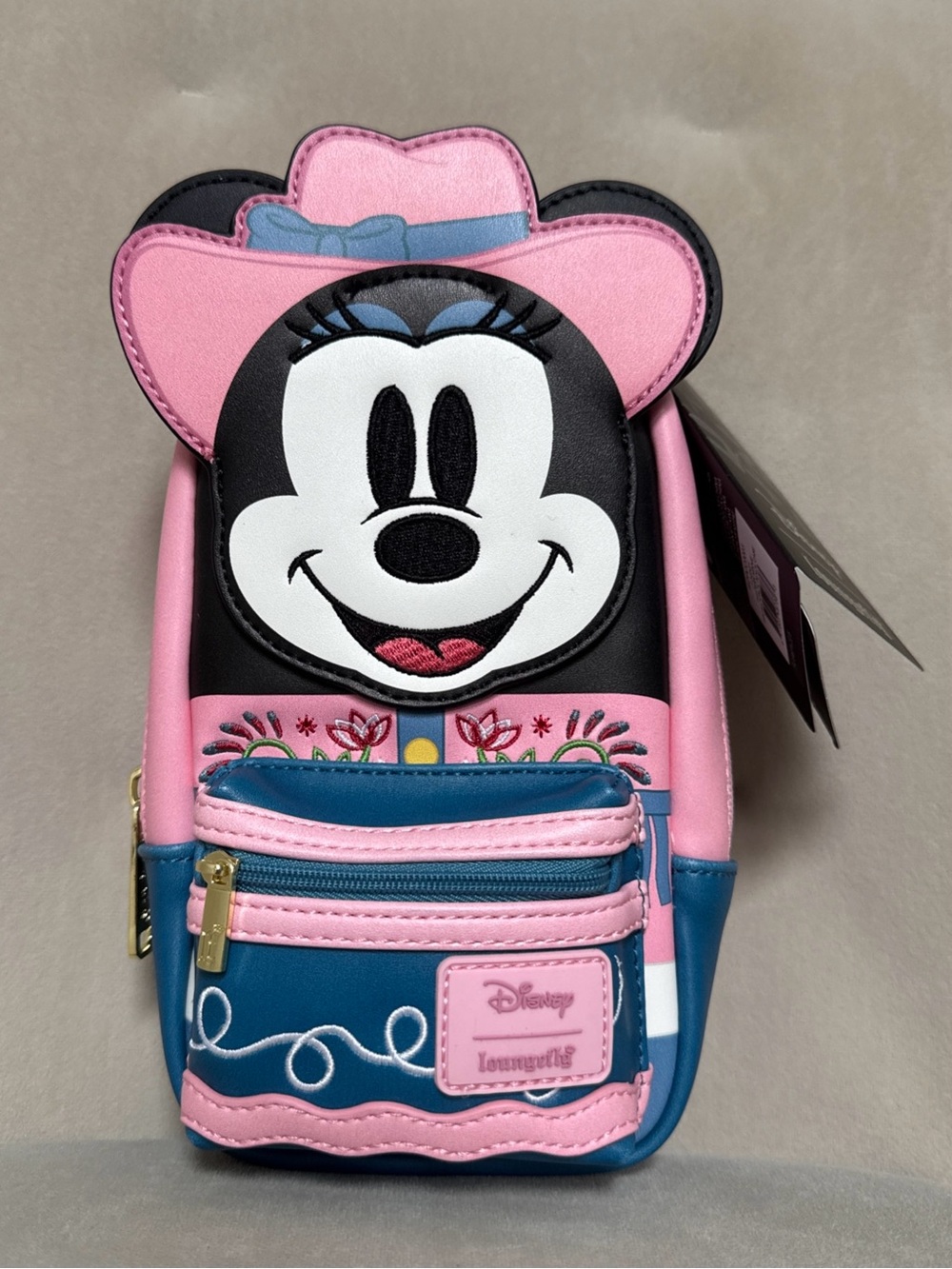 New! Loungefly Disney Western Minnie MINI Backpack Pencil Case NEW WITH TAGS NWT - Picture 2 of 10
